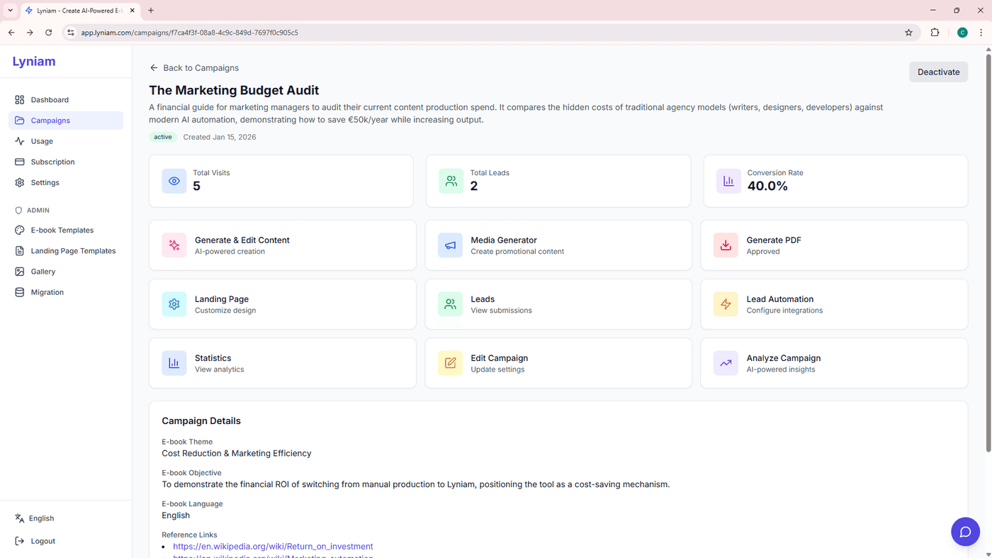 Manage Your Campaigns